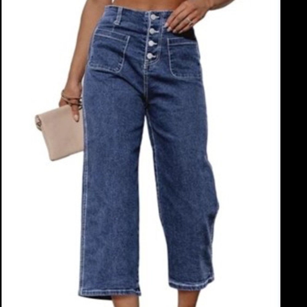 2LUV Women's Stretchy 5 Pocket Dark Denim